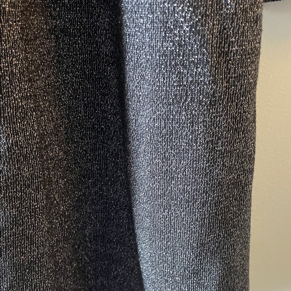 Tahari Black/Silver Shimmer Kimono Cardigan - Picture 6 of 14